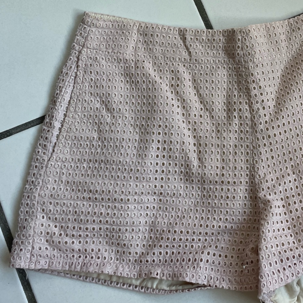 Eyelet High waist shorts